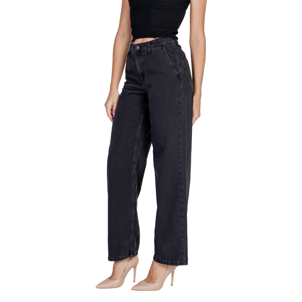 Jacqueline De Yong Black Cotton Relaxed Fit Jean $136.00 Jacqueline De Yong Luzworld