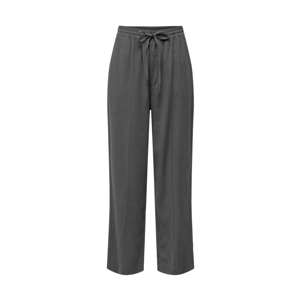 Jacqueline De Yong Gray Viscose Pant $131.00 Jacqueline De Yong Luzworld