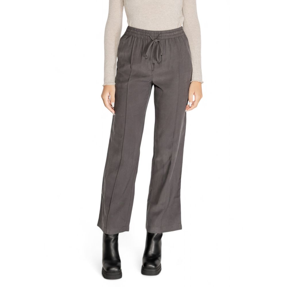 Jacqueline De Yong Gray Viscose Pant $131.00 Jacqueline De Yong Luzworld