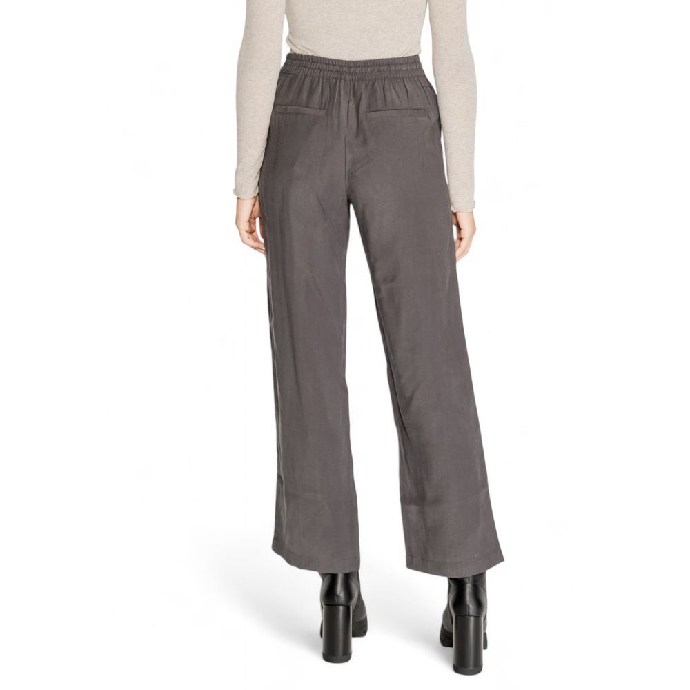 Jacqueline De Yong Gray Viscose Pant $131.00 Jacqueline De Yong Luzworld