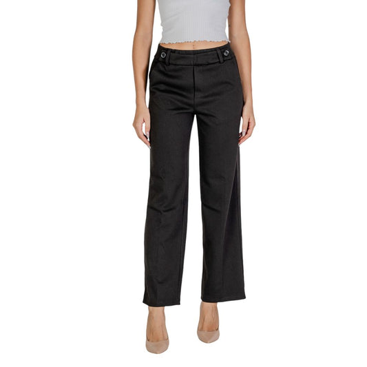 Street One Black Polyester Pant $188.00 Street One Luzworld