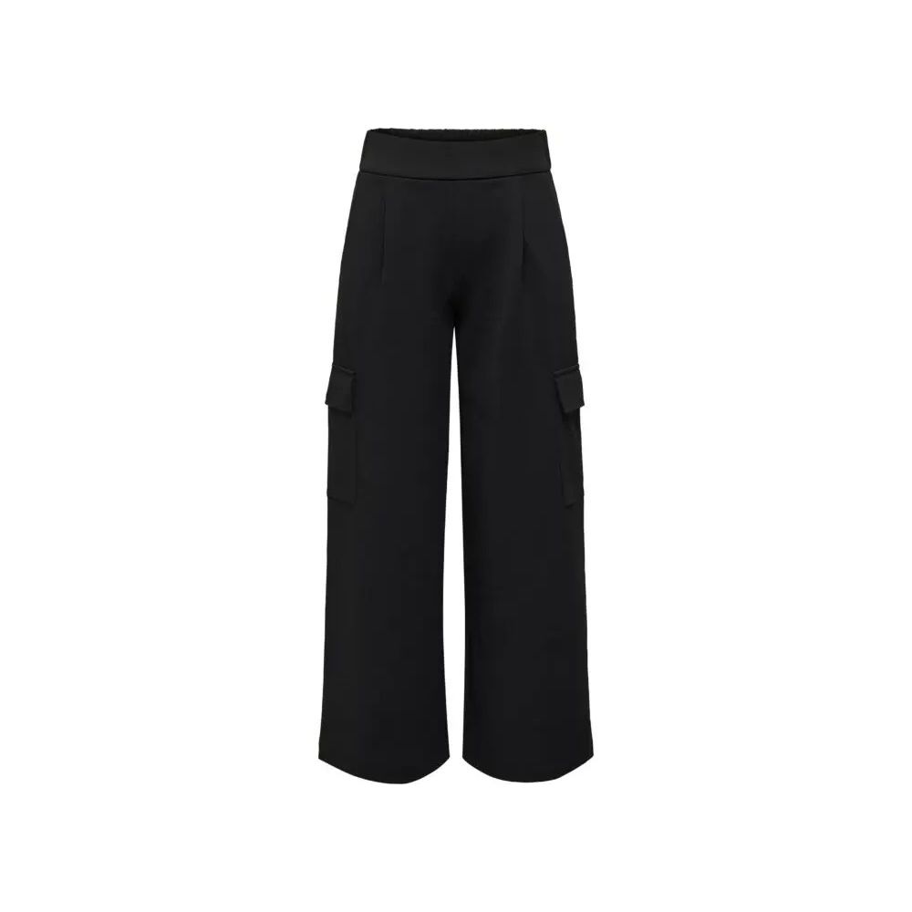Jacqueline De Yong Black Polyester Pant $116.00 Jacqueline De Yong Luzworld