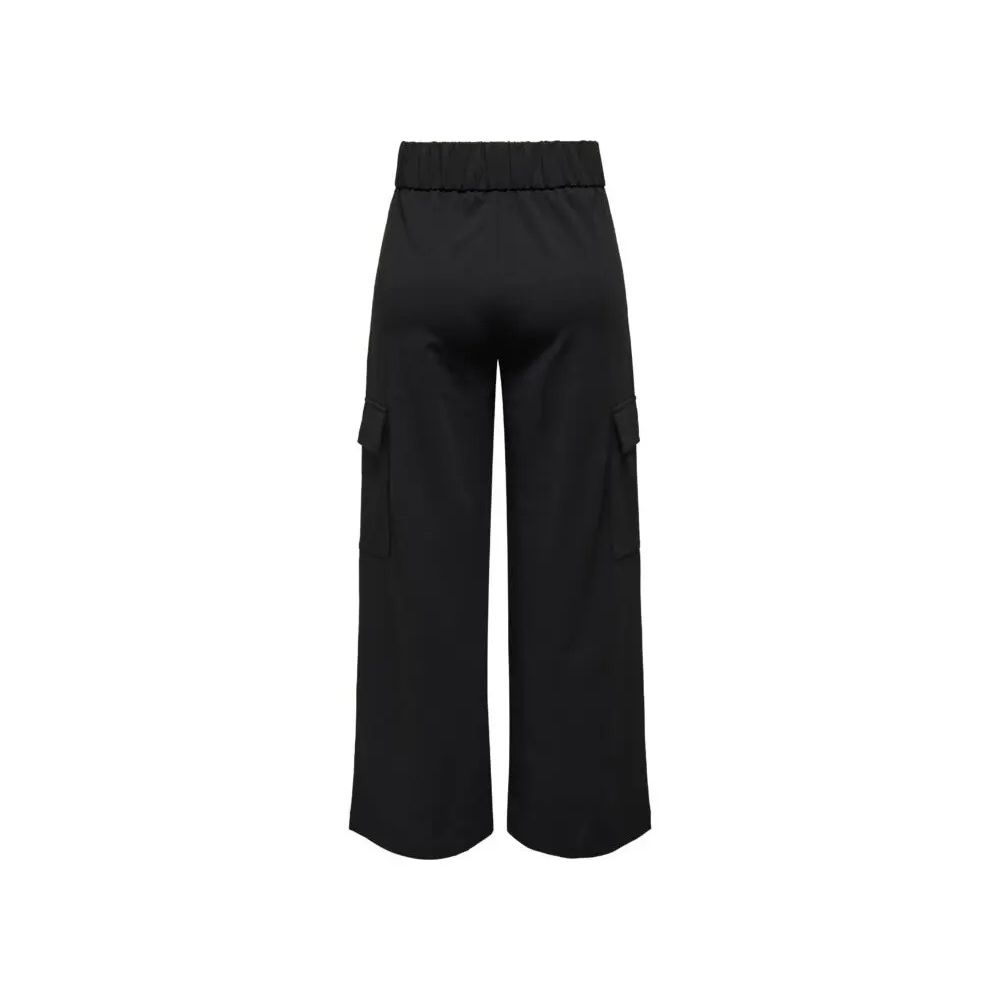 Jacqueline De Yong Black Polyester Pant $116.00 Jacqueline De Yong Luzworld