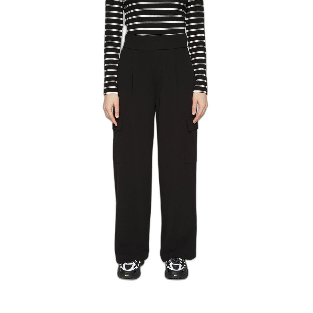 Jacqueline De Yong Black Polyester Pant $116.00 Jacqueline De Yong Luzworld