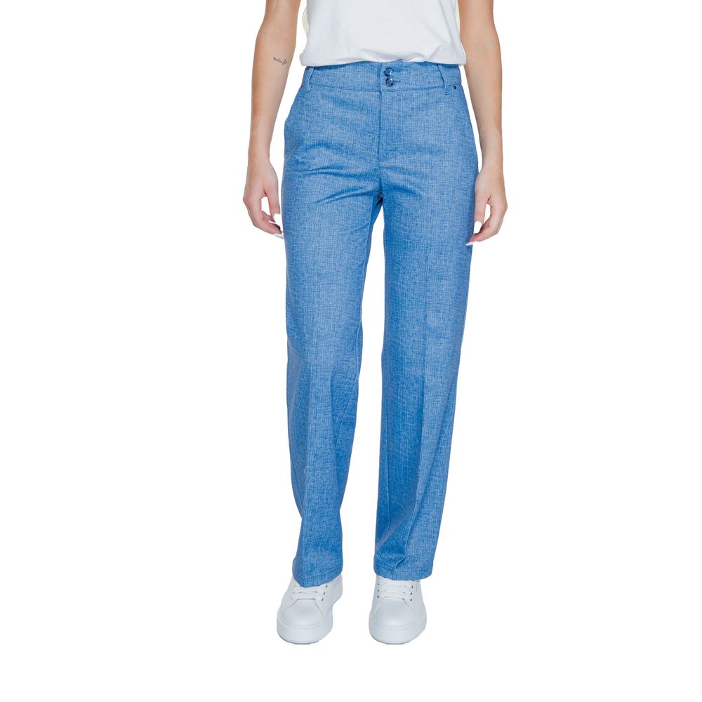 Street One Blue Polyester Pant $184.00 Street One Luzworld