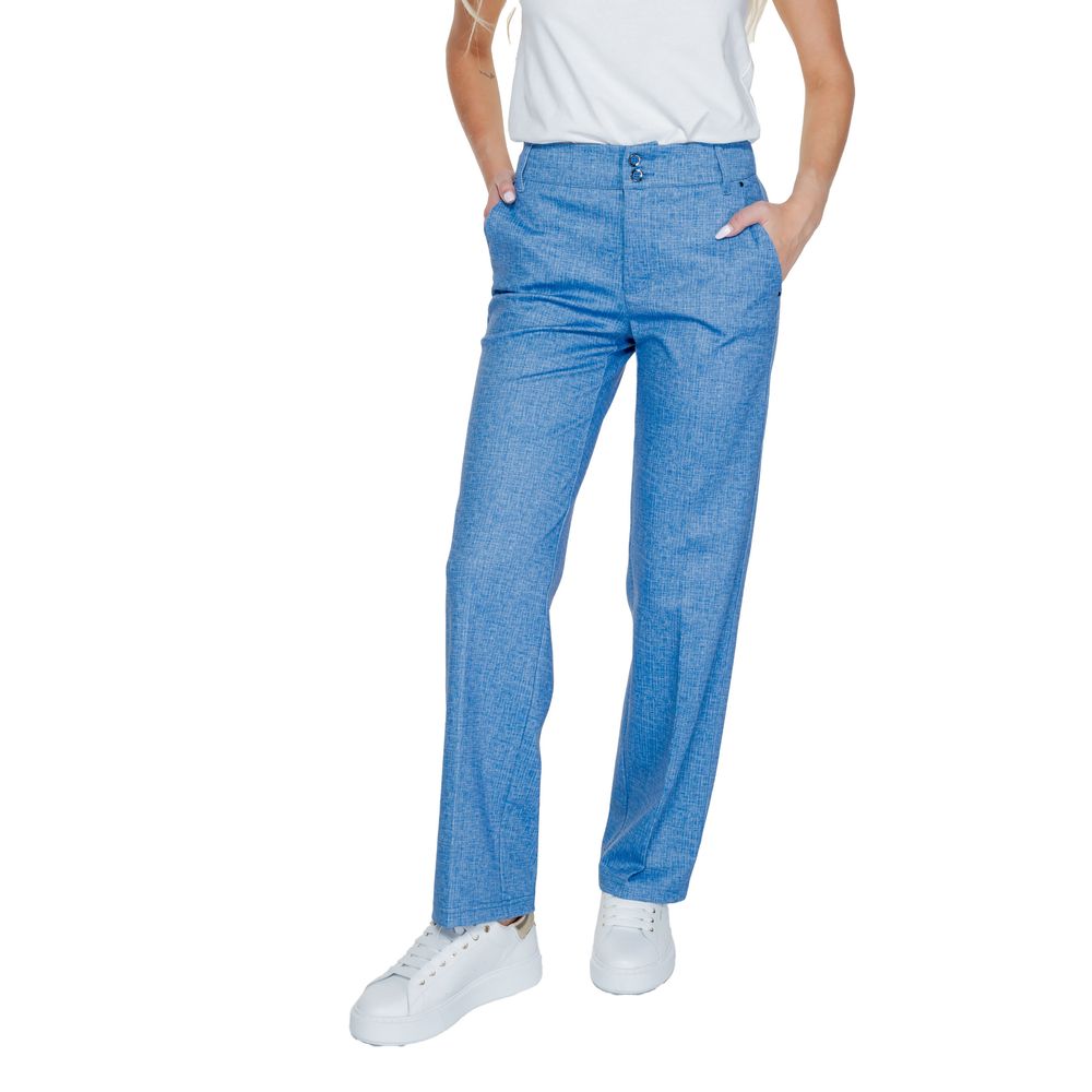 Street One Blue Polyester Pant $184.00 Street One Luzworld