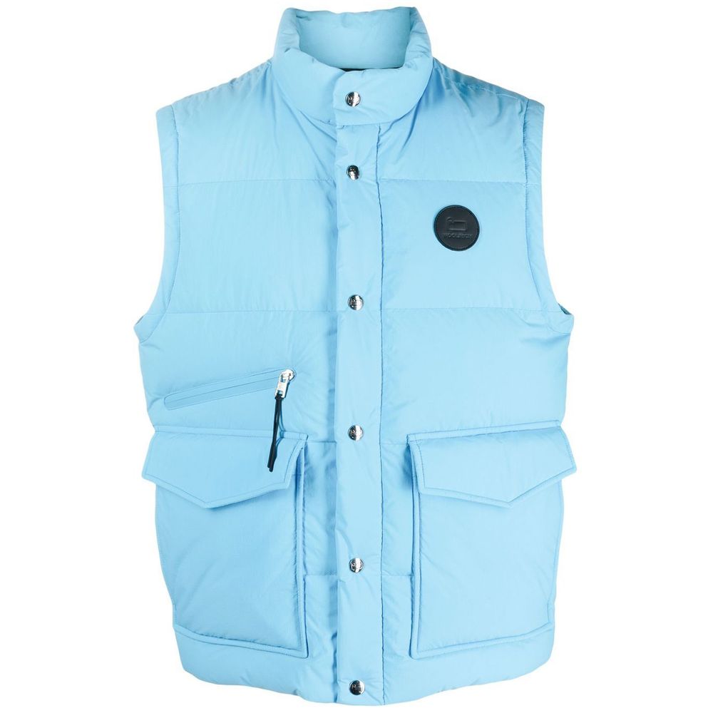 Woolrich Blue Polyester Men Vest $946.00 Woolrich Luzworld