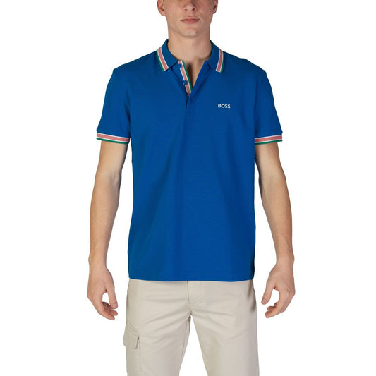 Hugo Boss Blue Cotton Polo Shirt $194.00 Hugo Boss Luzworld
