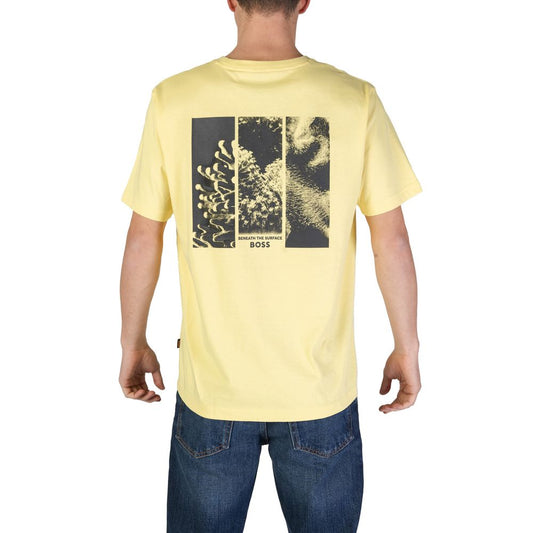 Hugo Boss Yellow Cotton T-Shirt $165.00 Hugo Boss Luzworld