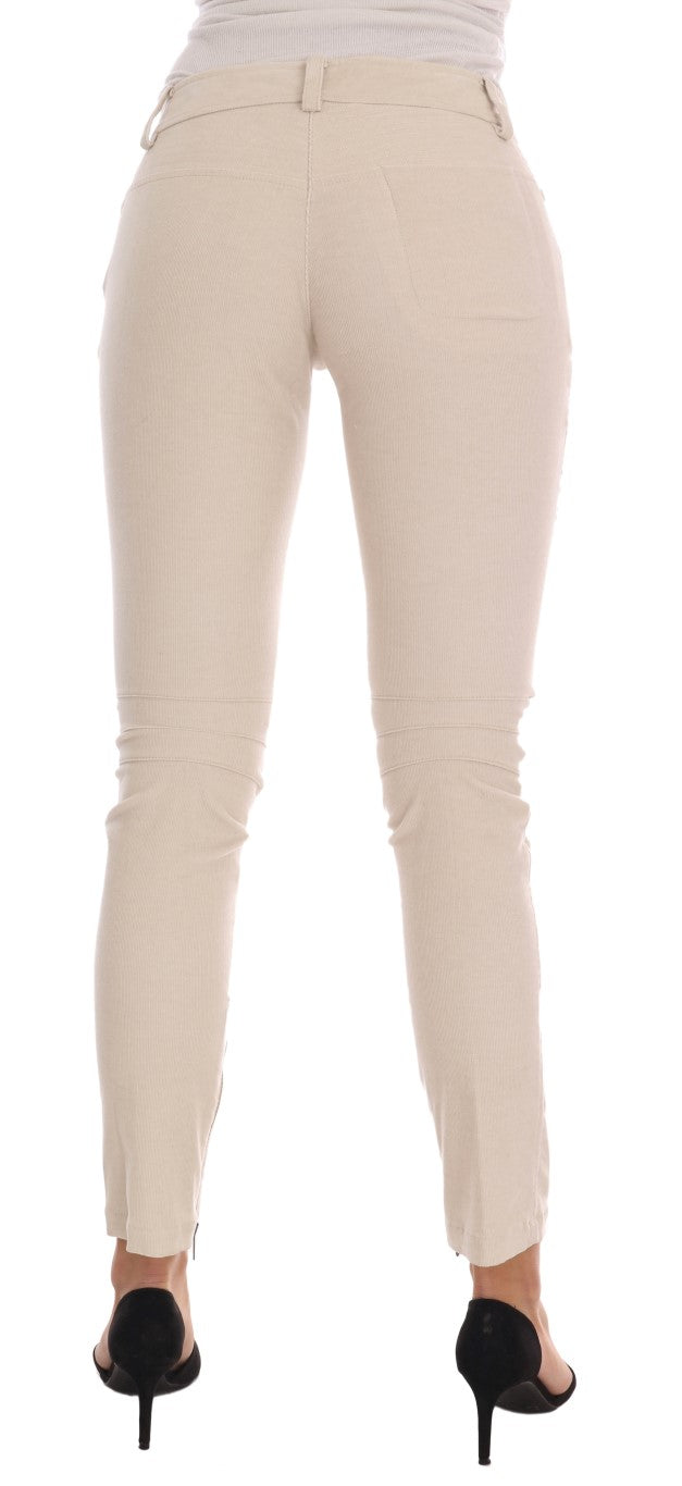 Ermanno Scervino Beige Slim Jeans Corduroy Skinny Pants $908.00 Ermanno Scervino Luzworld