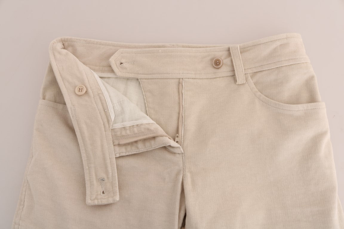 Ermanno Scervino Beige Slim Jeans Corduroy Skinny Pants $908.00 Ermanno Scervino Luzworld