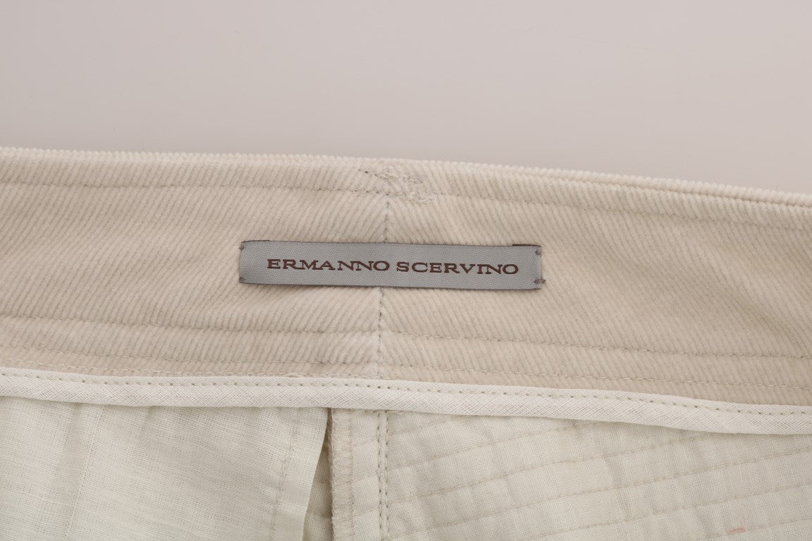 Ermanno Scervino Beige Slim Jeans Corduroy Skinny Pants $908.00 Ermanno Scervino Luzworld