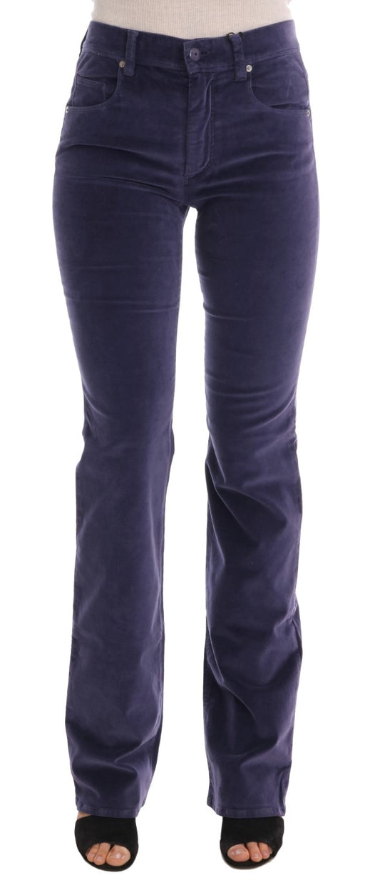 Ermanno Scervino Purple Corduroy Stretch Bootcut Pants $927.00 Ermanno Scervino Luzworld