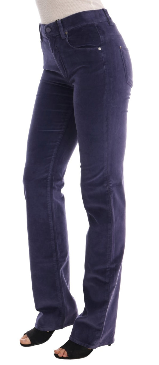 Ermanno Scervino Purple Corduroy Stretch Bootcut Pants $927.00 Ermanno Scervino Luzworld