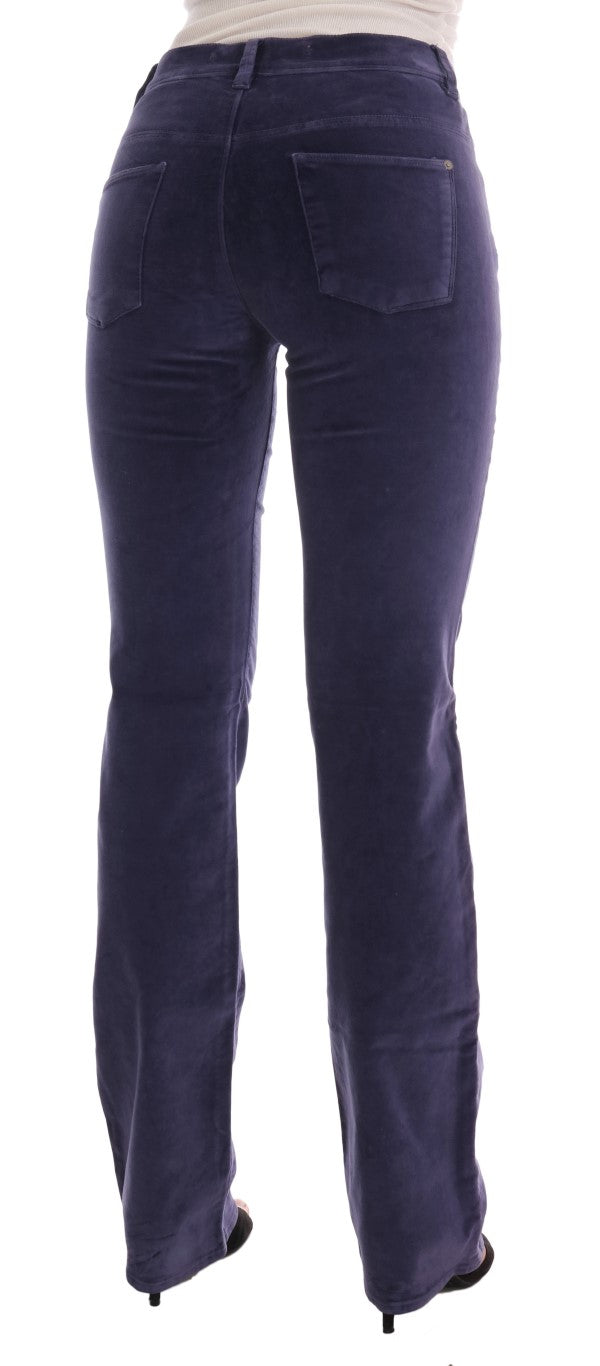 Ermanno Scervino Purple Corduroy Stretch Bootcut Pants $927.00 Ermanno Scervino Luzworld