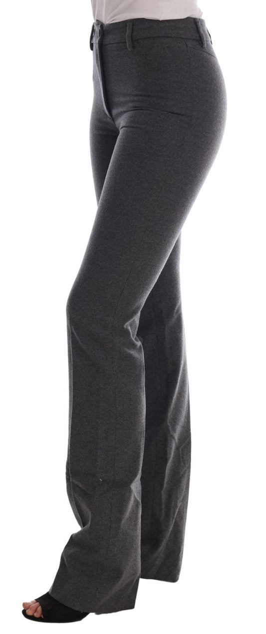 Ermanno Scervino Gray Wool Stretch Slim Pants $702.00 Ermanno Scervino Luzworld