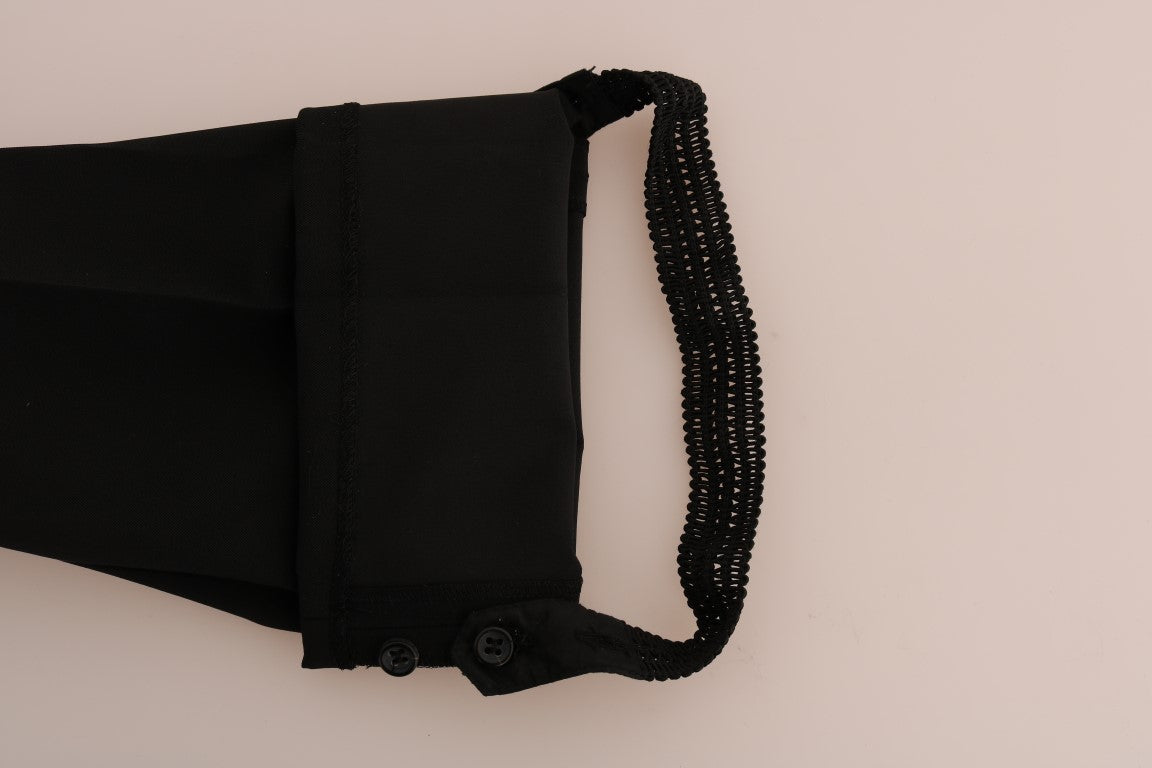 Ermanno Scervino Black Stretch Leggings Pants $724.00 Ermanno Scervino Luzworld