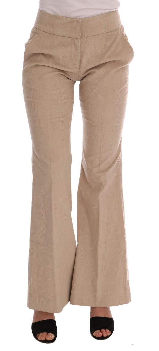 Ermanno Scervino Beige Cotton Bootcut Pants $904.00 Ermanno Scervino Luzworld