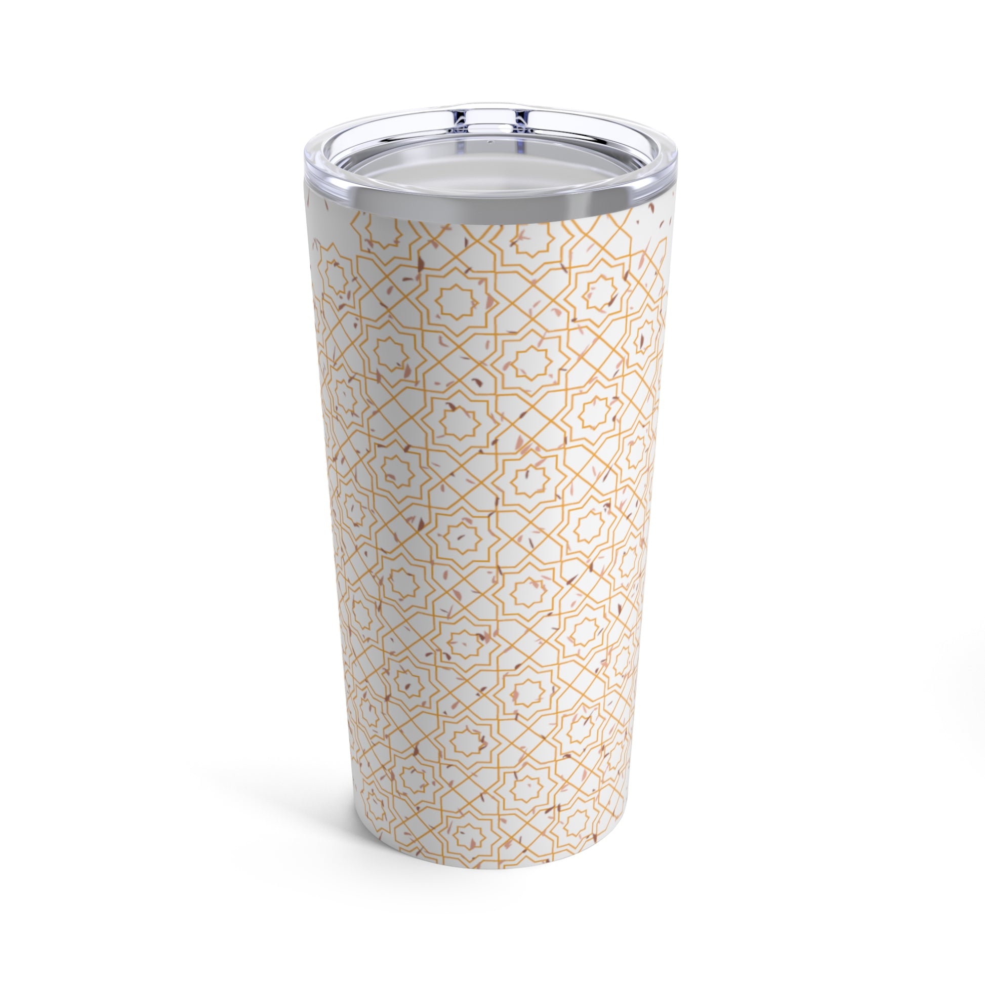 Geometric Pattern: White Tumbler 20oz - Luzworld