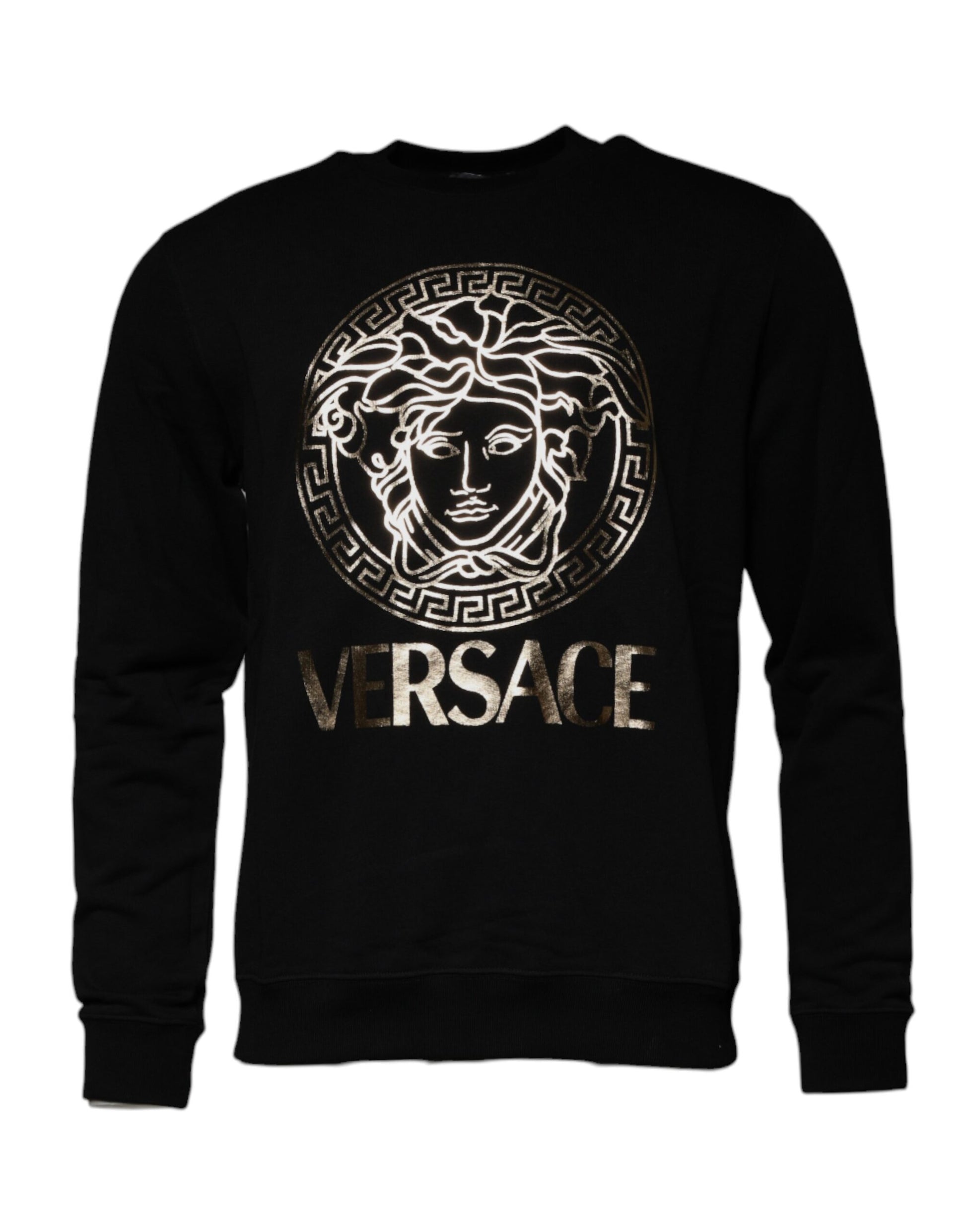 Versace Black Medusa Fleece Men Crew Neck Sweatshirt Sweater $1198.00 Versace Luzworld