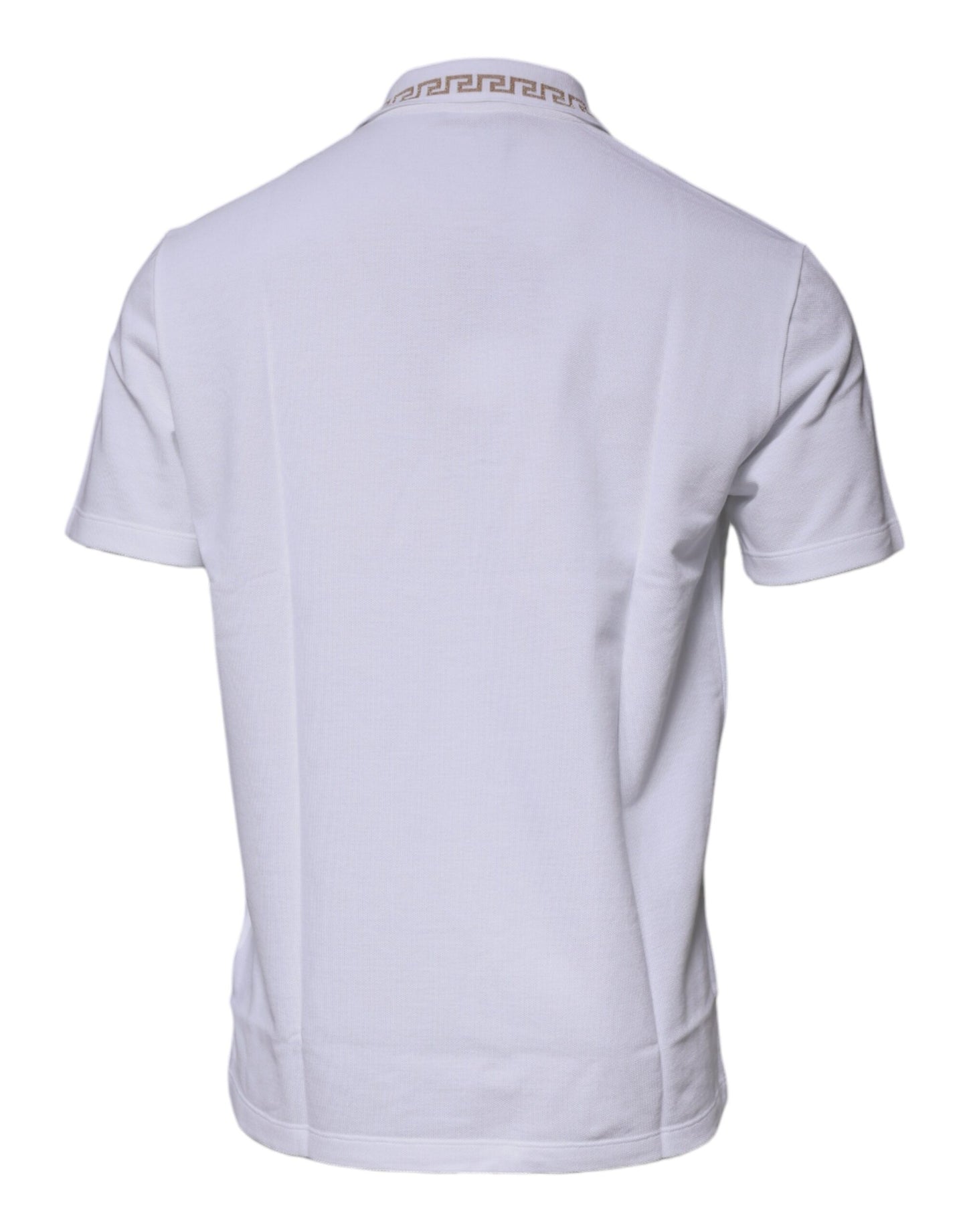 Versace White Viscose Collared Men Polo Short Sleeves T-shirt $990.00 Versace Luzworld