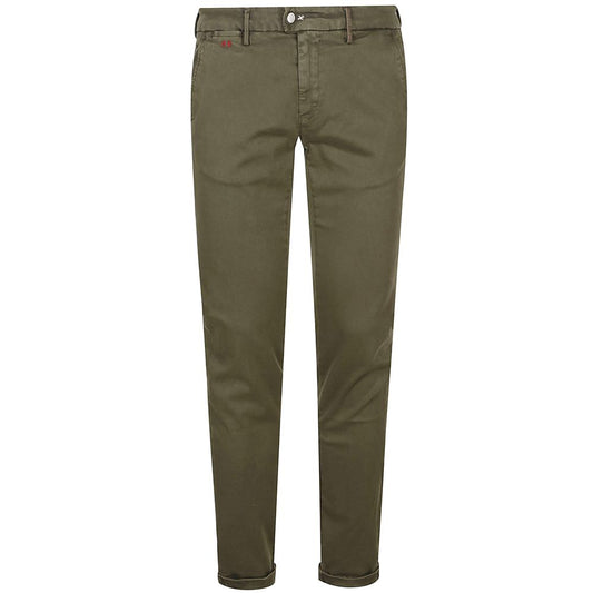 Tramarossa Green Cotton Men Chino Pants $798.00 Tramarossa Luzworld
