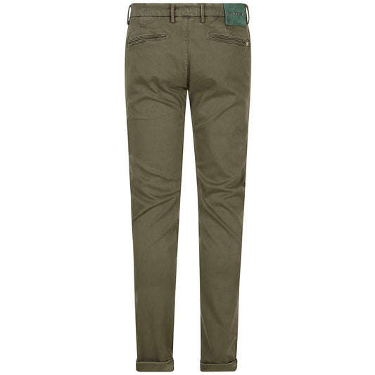 Tramarossa Green Cotton Men Chino Pants $798.00 Tramarossa Luzworld