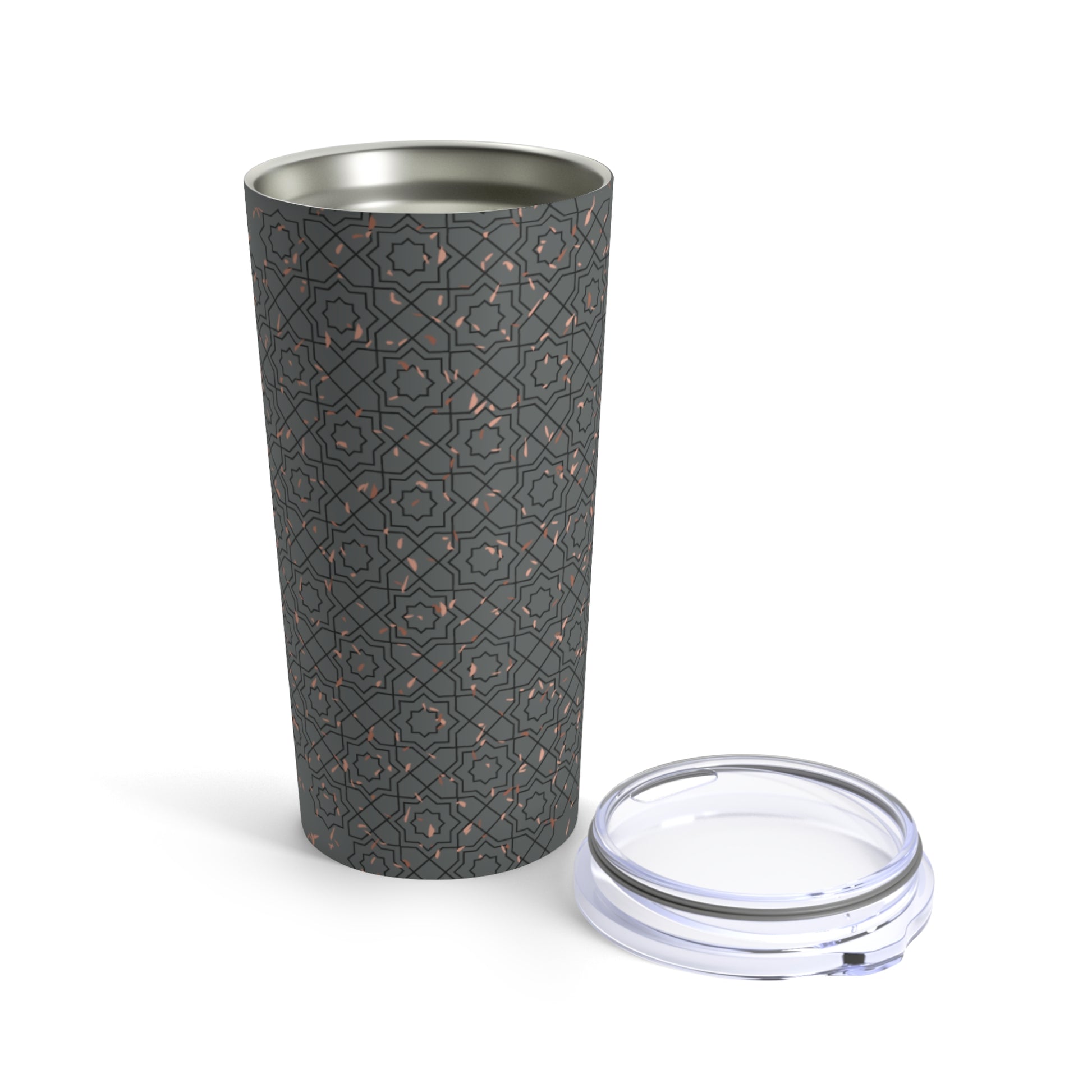 Geometric Pattern: Grey Tumbler 20oz - Luzworld