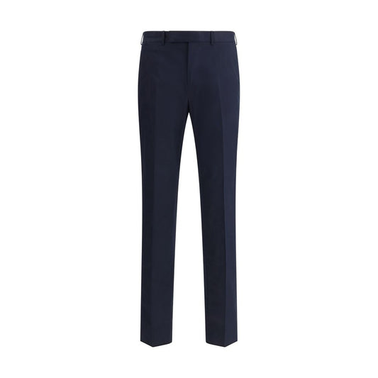 Navy blue dress pants on a white background