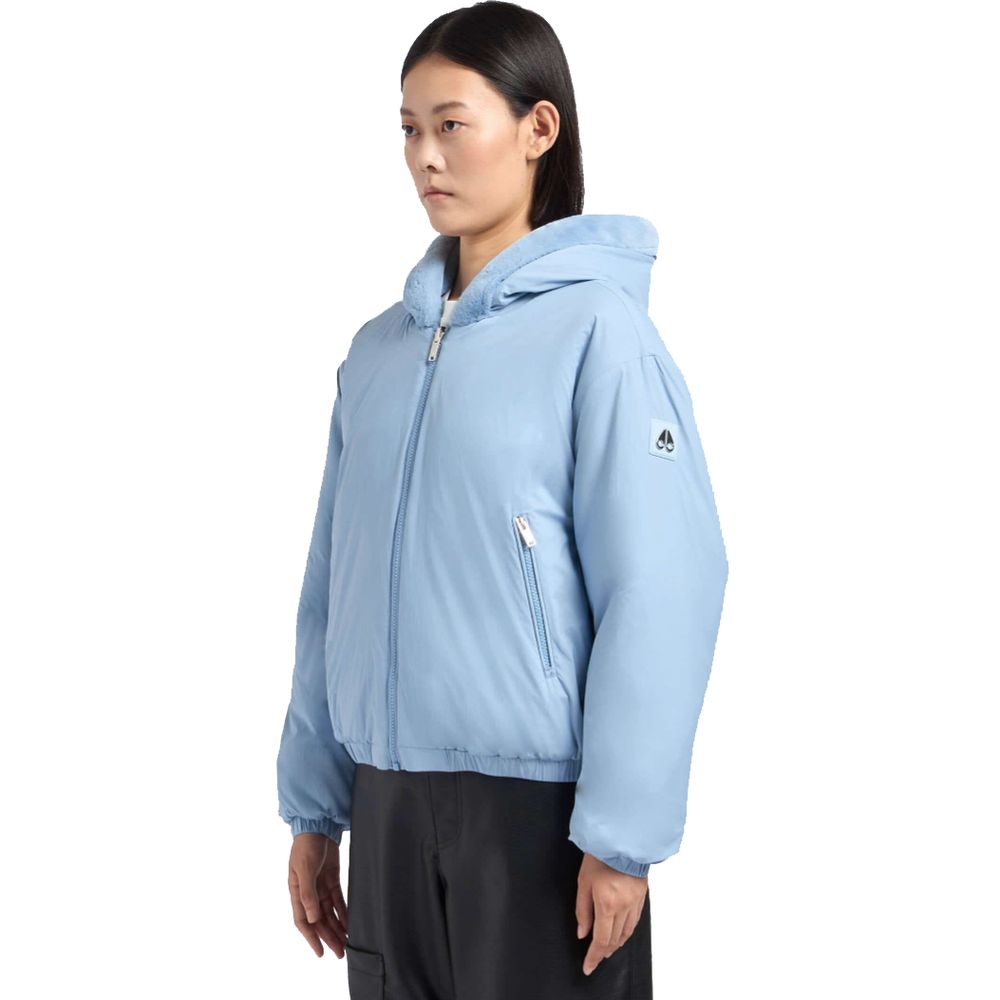 Moose Knuckles Light Blue Nylon Women Jacket $1017.00 Moose Knuckles Luzworld