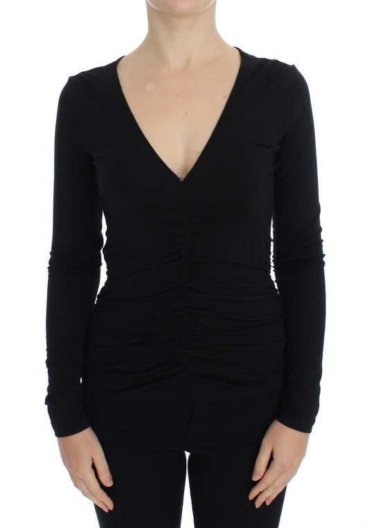 Versace Jeans Black Stretch Longsleeve Sweater $654.00 Versace Jeans Luzworld