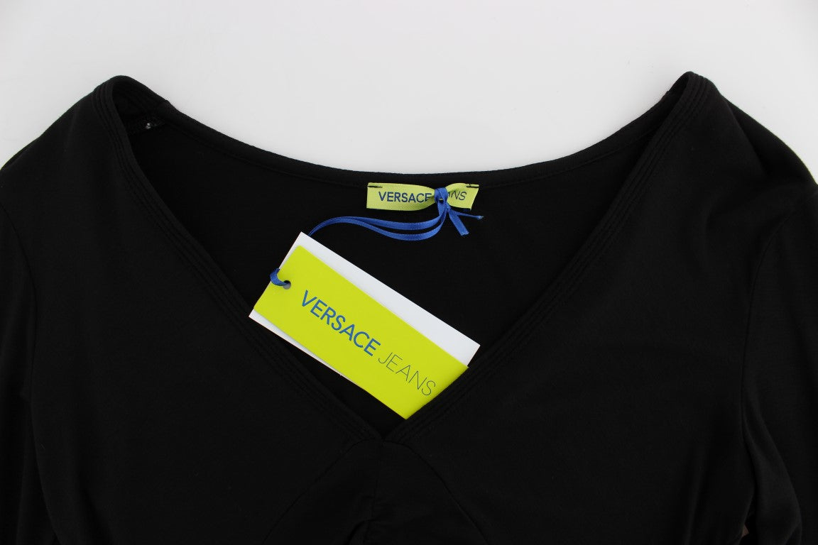 Versace Jeans Black Stretch Longsleeve Sweater $654.00 Versace Jeans Luzworld
