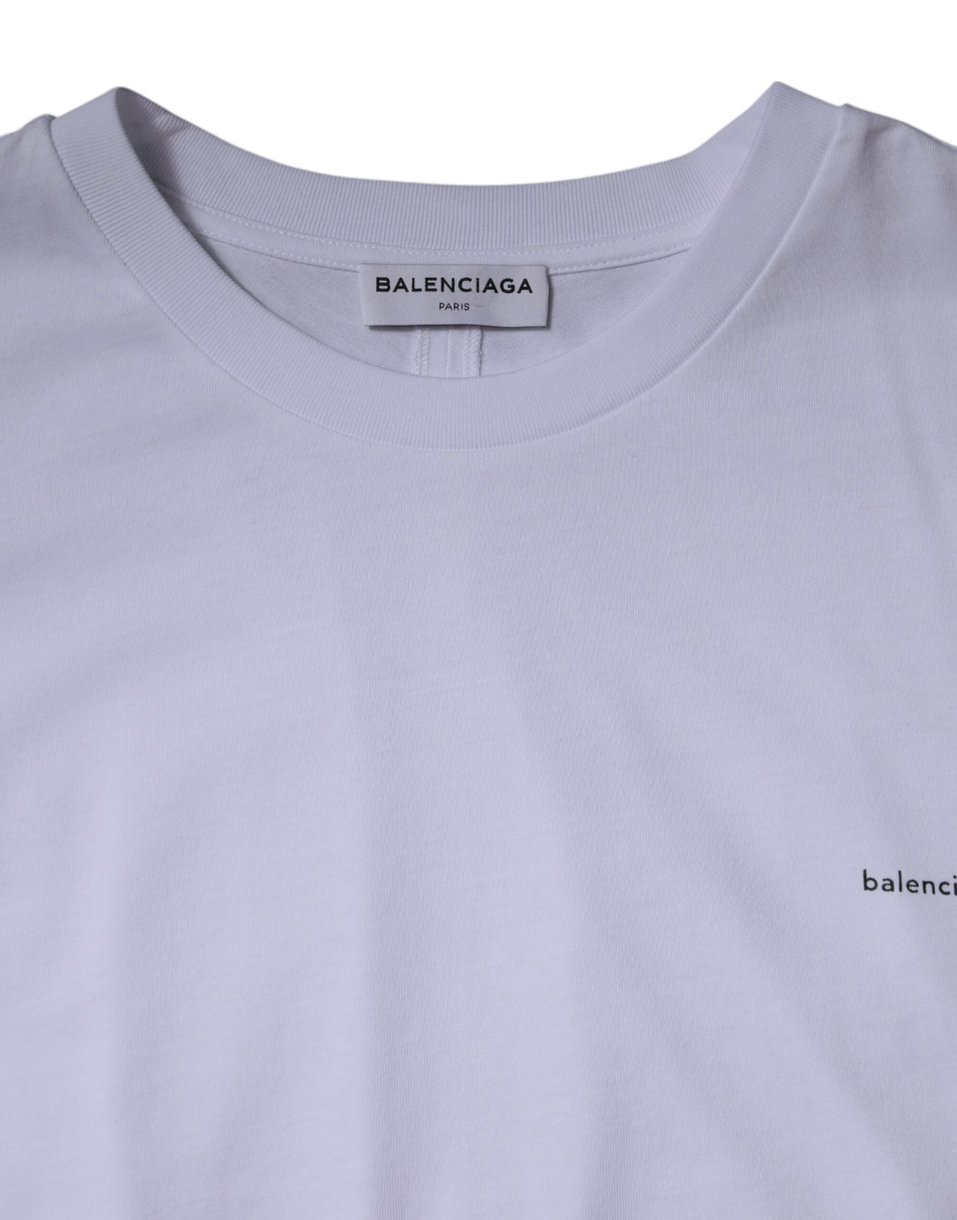 Balenciaga White Logo Cotton Crew Neck Short Sleeves T-shirt $894.00 Balenciaga Luzworld