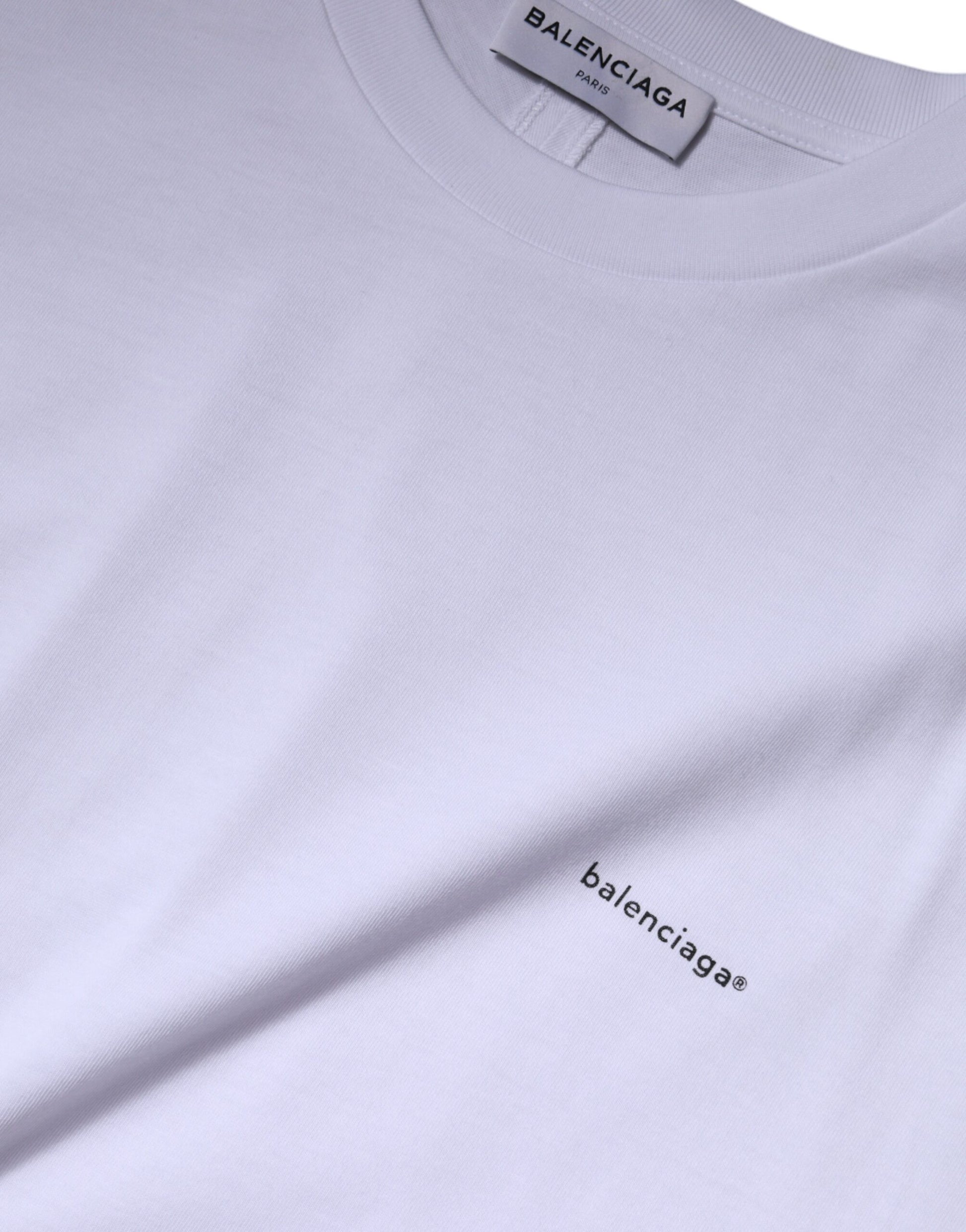 Balenciaga White Logo Cotton Crew Neck Short Sleeves T-shirt $894.00 Balenciaga Luzworld