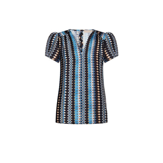 Rinascimento Turquoise Polyester Blouse