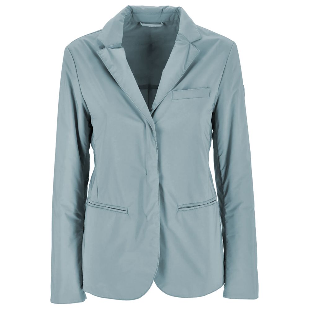 People Of Shibuya Light Blue Polyester Women Jacket $612.00 People Of Shibuya Luzworld