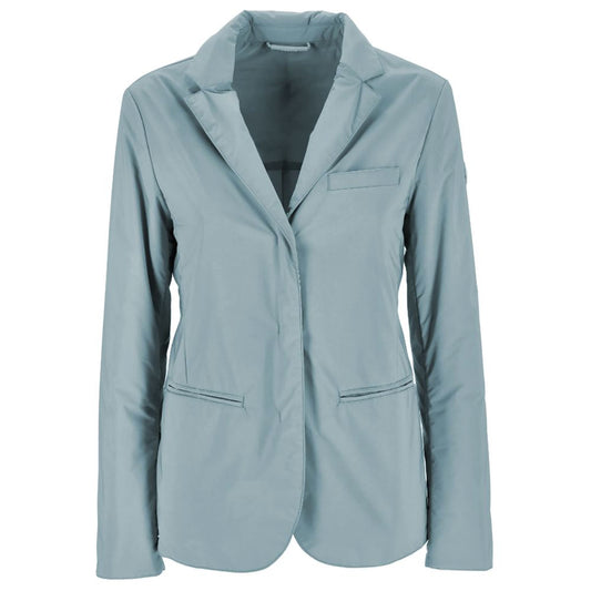 People Of Shibuya Light Blue Polyester Women Jacket $612.00 People Of Shibuya Luzworld