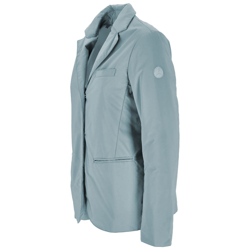 People Of Shibuya Light Blue Polyester Women Jacket $612.00 People Of Shibuya Luzworld