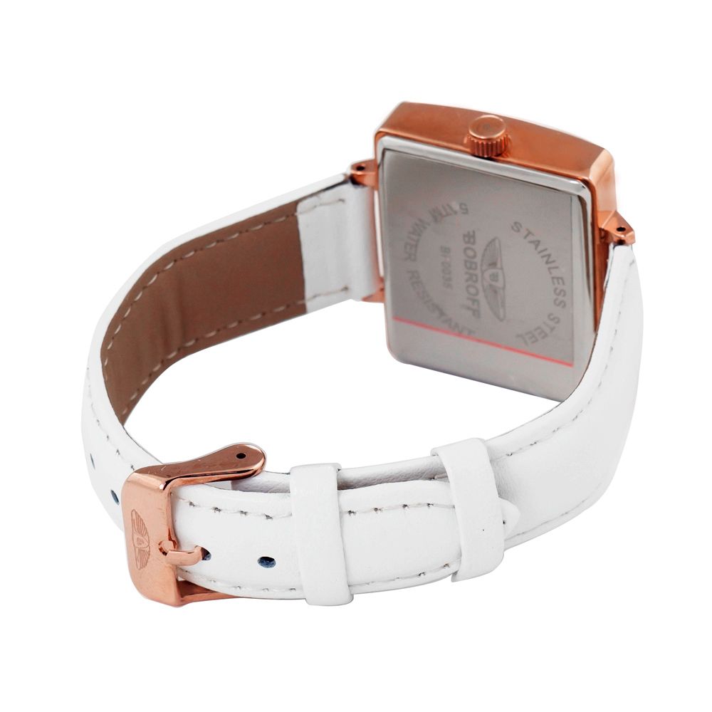 Bobroff White Leather Watch $544.00 Bobroff Luzworld