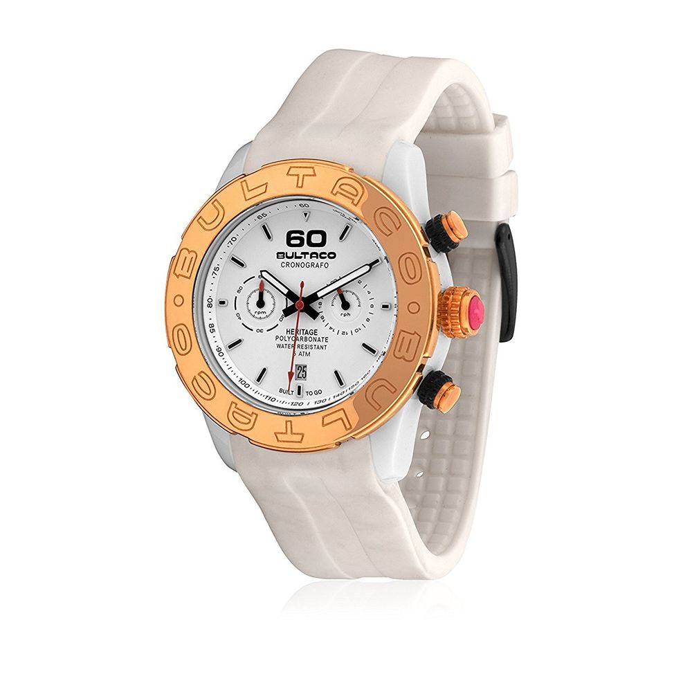 Bultaco White Rubber Watch $563.00 Bultaco Luzworld