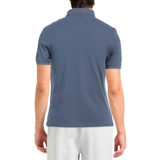Alpha Studio Blue Cotton Polo Shirt $211.00 Alpha Studio Luzworld