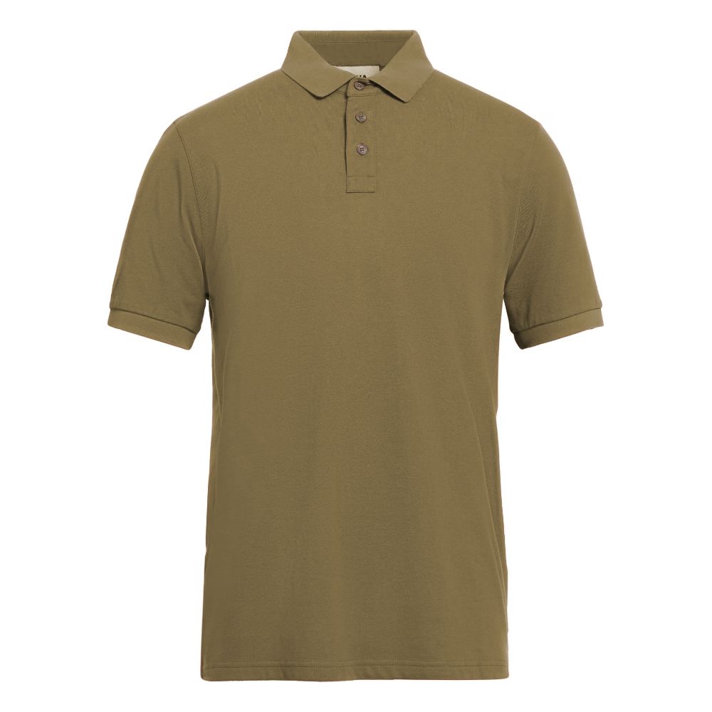 Alpha Studio Green Cotton Polo Shirt $211.00 Alpha Studio Luzworld