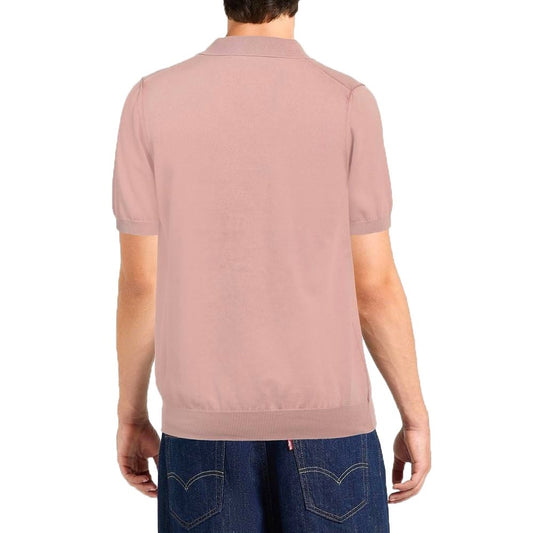 Alpha Studio Pink Cotton Polo Shirt $232.00 Alpha Studio Luzworld