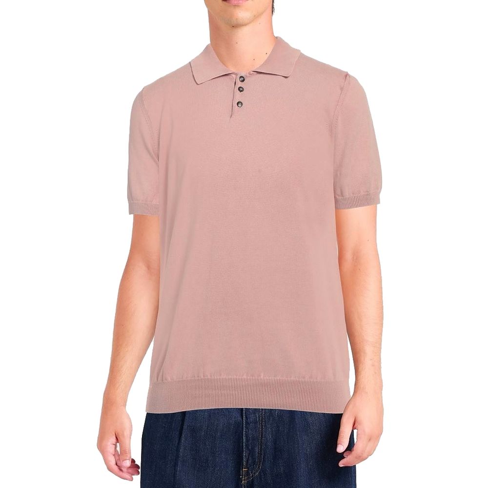 Alpha Studio Pink Cotton Polo Shirt $232.00 Alpha Studio Luzworld