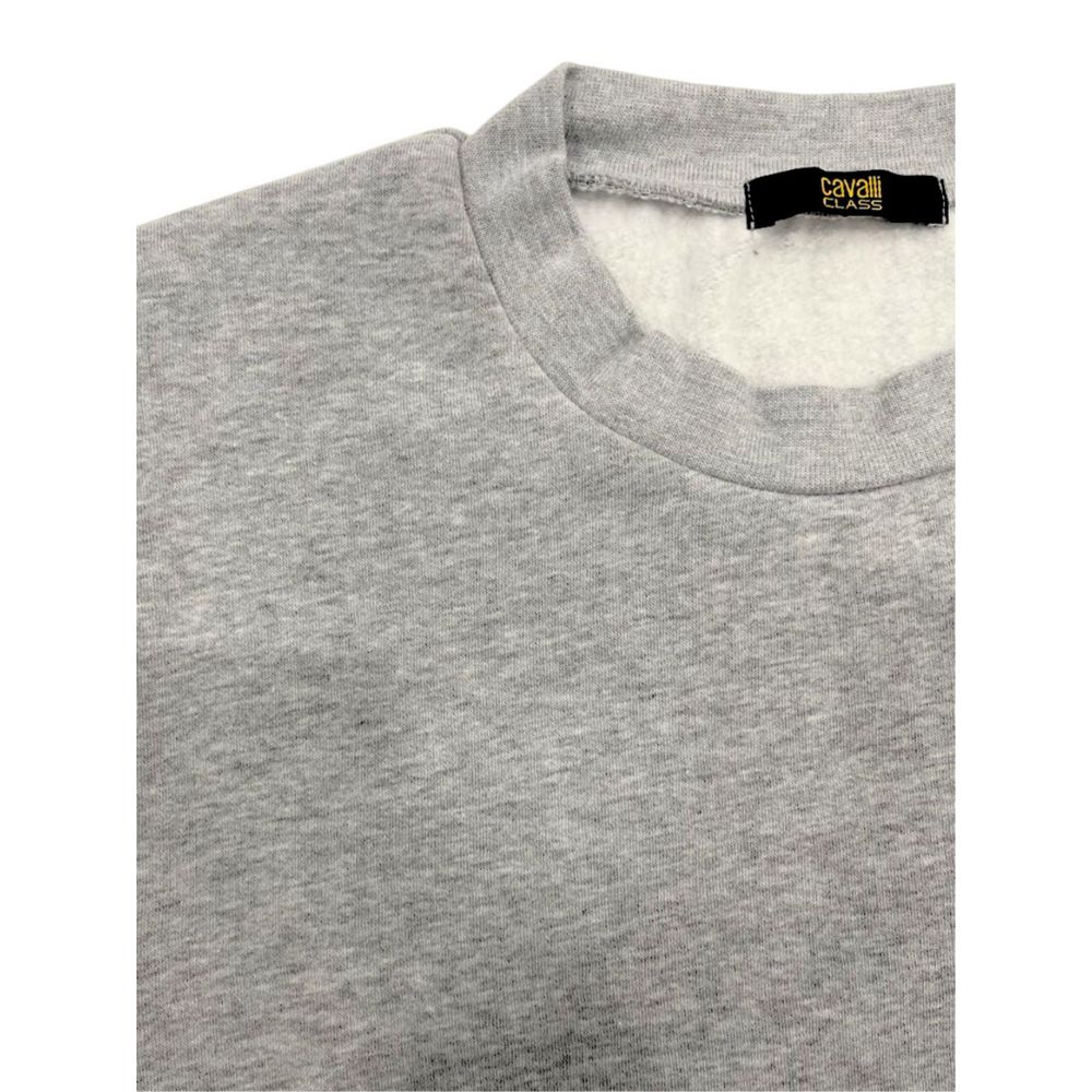 Cavalli Class Gray Cotton Women Hoodie