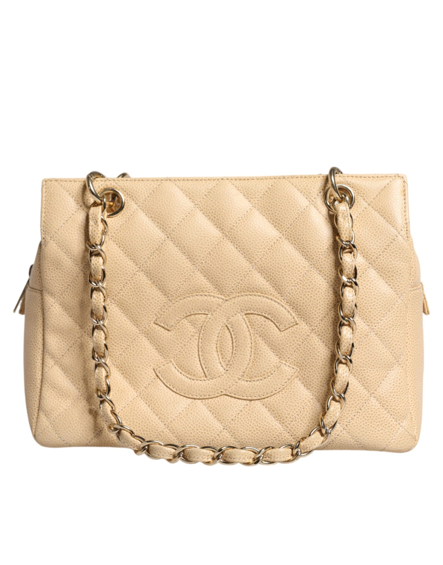 Chanel Beige Caviar De Coco Chain Leather Purse Bag $8739.00 Chanel Luzworld