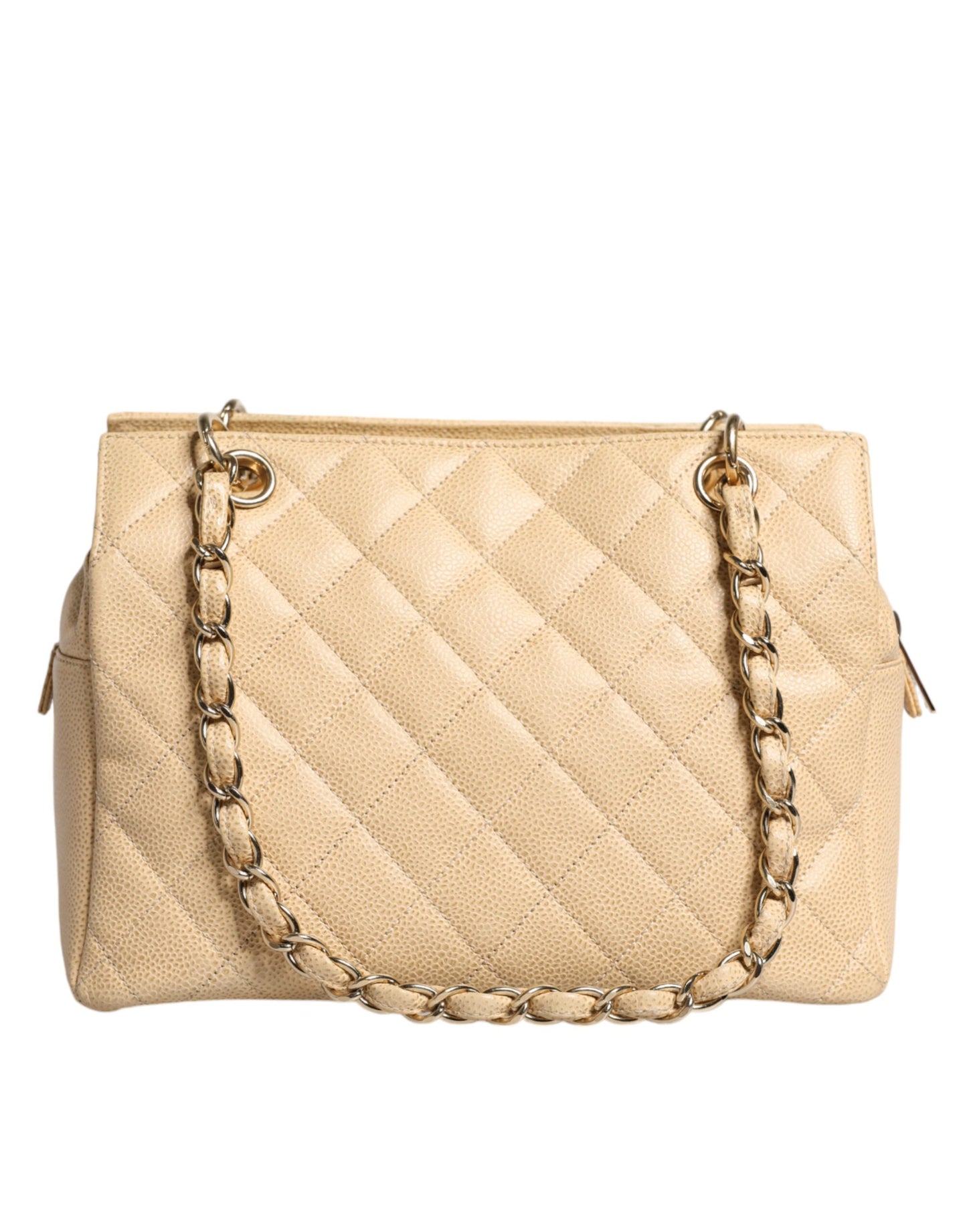 Chanel Beige Caviar De Coco Chain Leather Purse Bag $8739.00 Chanel Luzworld