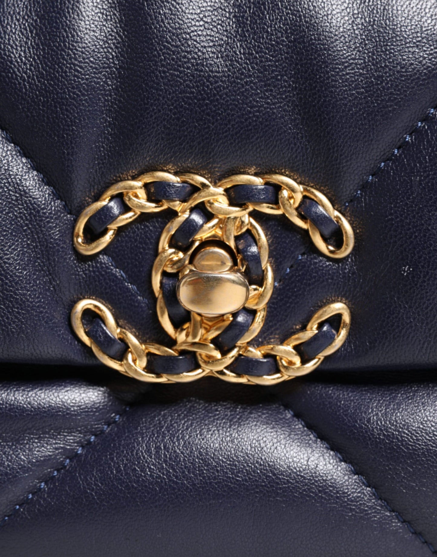 Chanel Blue Leather Large Quilted Chain Hand Shoulder Bag $13488.00 Chanel Luzworld