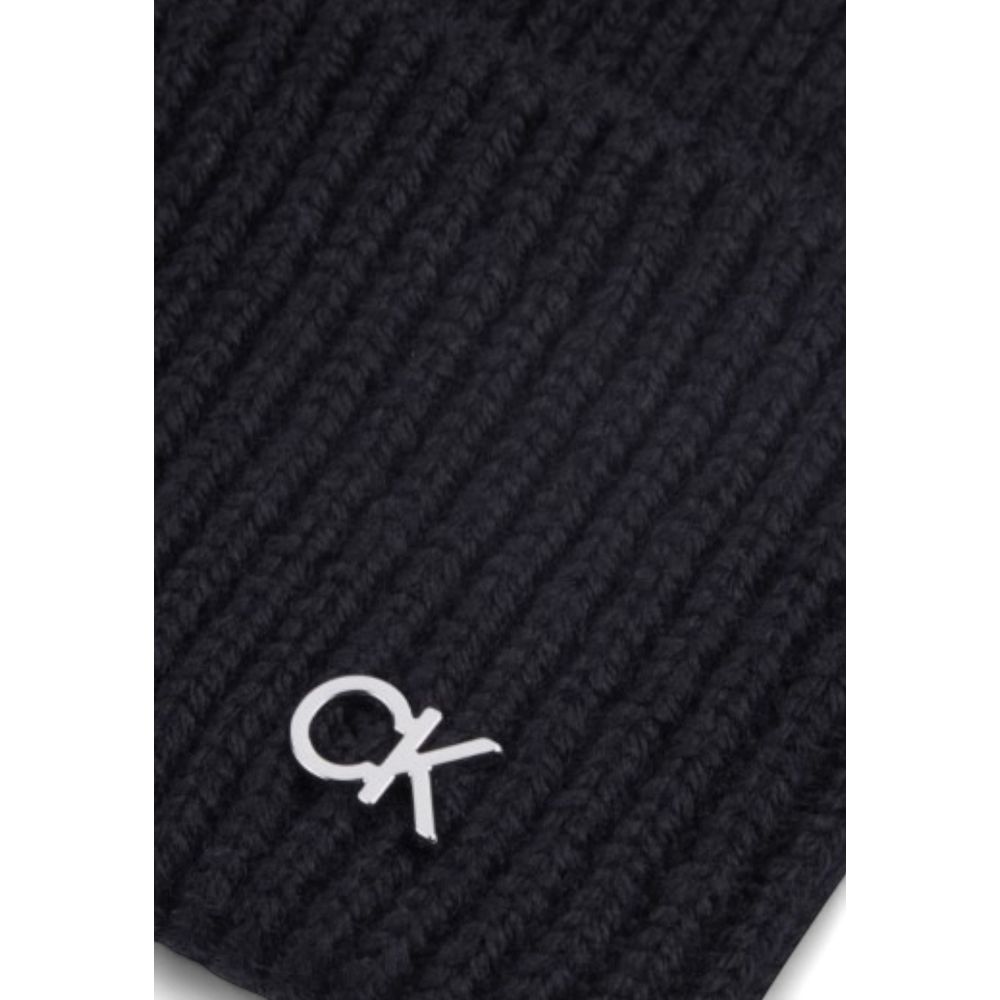 Calvin Klein Black Wool Caps Baseball Hat $151.00 Calvin Klein Luzworld