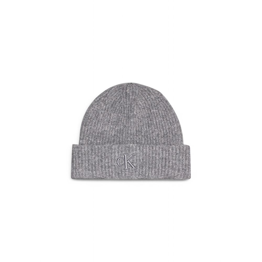 Calvin Klein Gray Marabou Caps Baseball Hat $142.00 Calvin Klein Luzworld